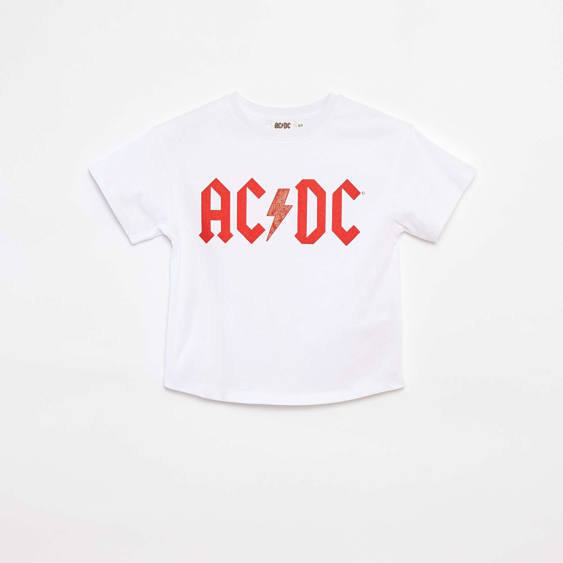 T-shirt à manches courtes 'ACDC' BLANC