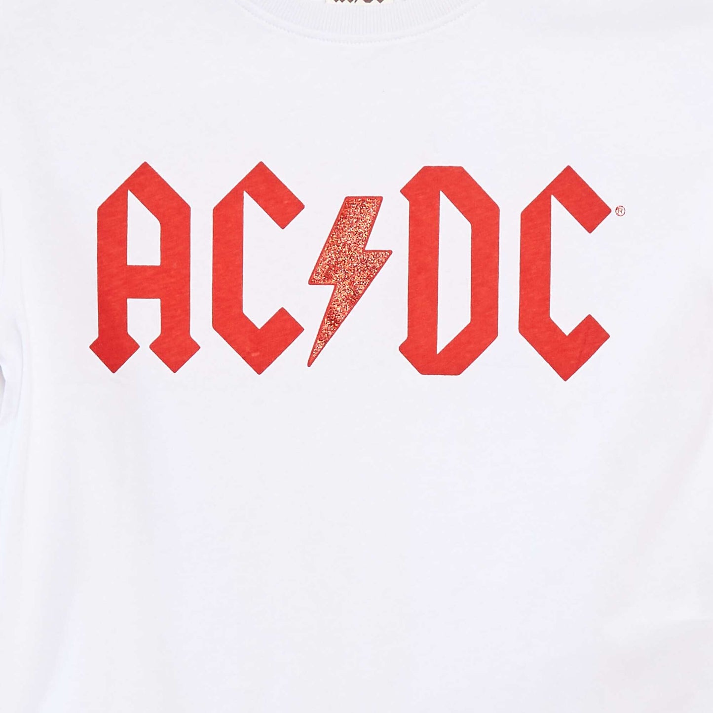 T-shirt à manches courtes 'ACDC' BLANC
