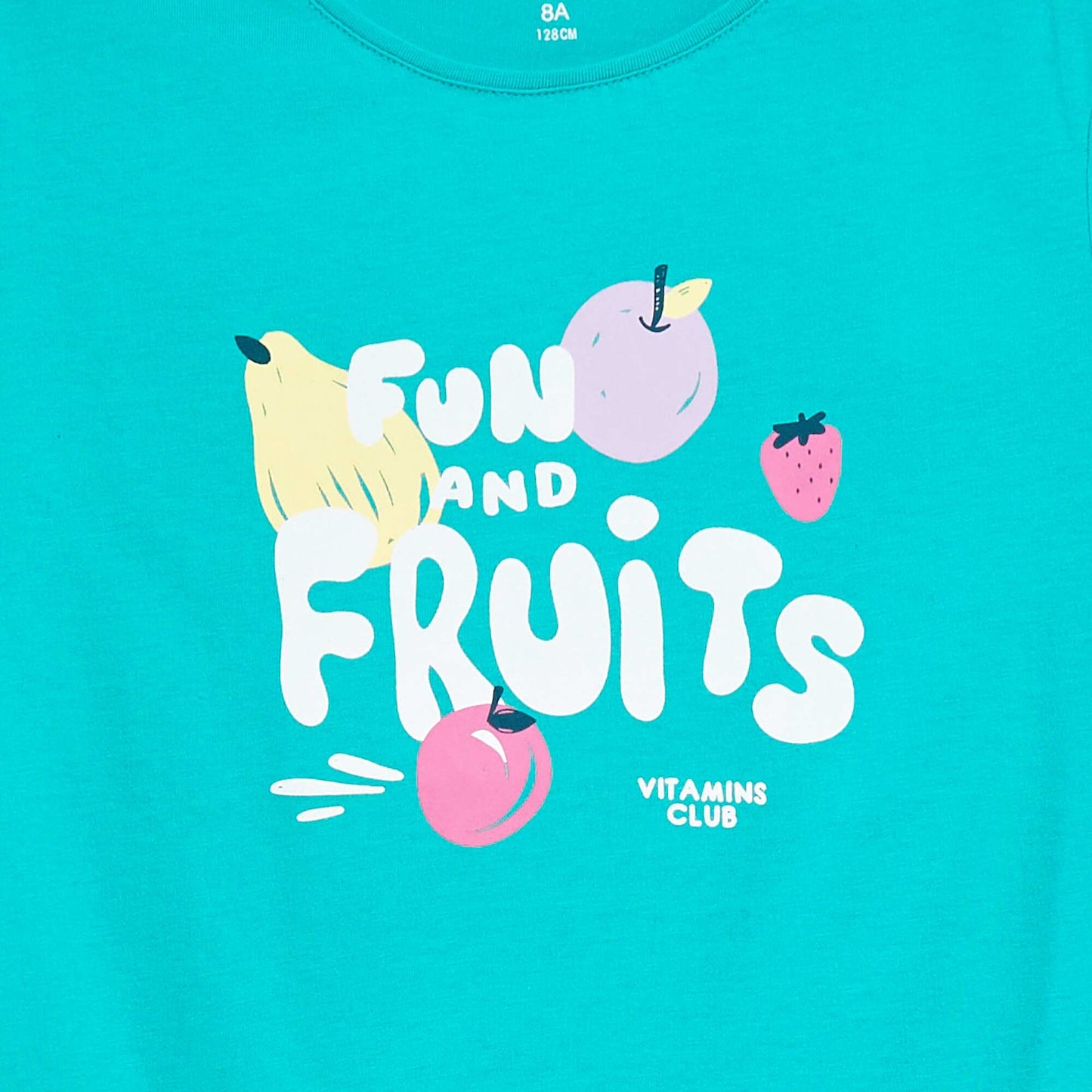 T-shirt imprimé manches courtes et col rond VERT