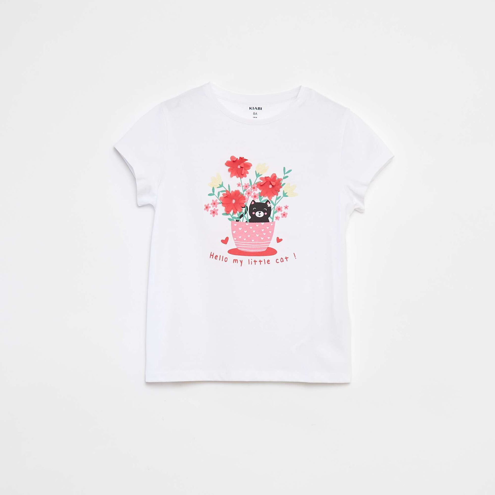 T-shirt imprimé animé manches courtes BLANC