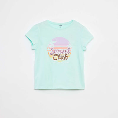 T-shirt imprimé animé manches courtes BLEU