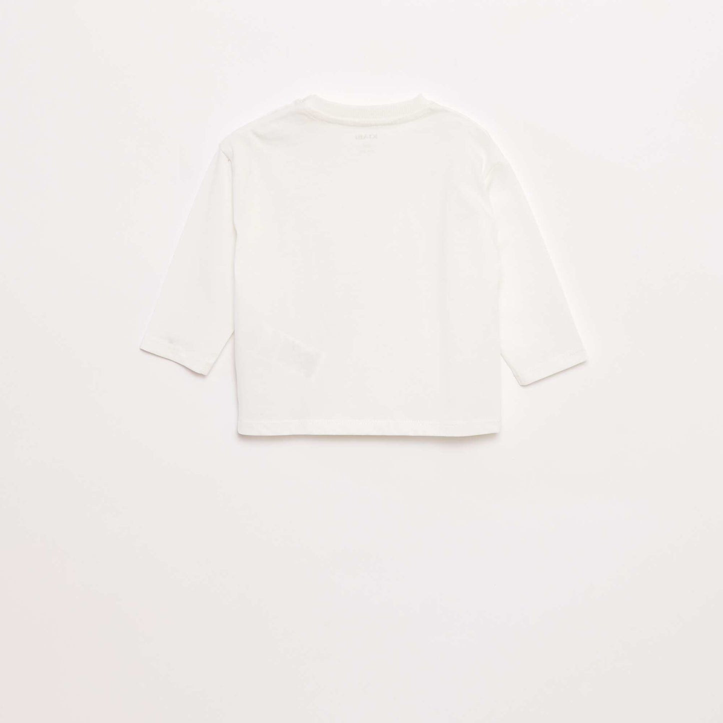 T-shirt manches longues et poche poitrine BLANC