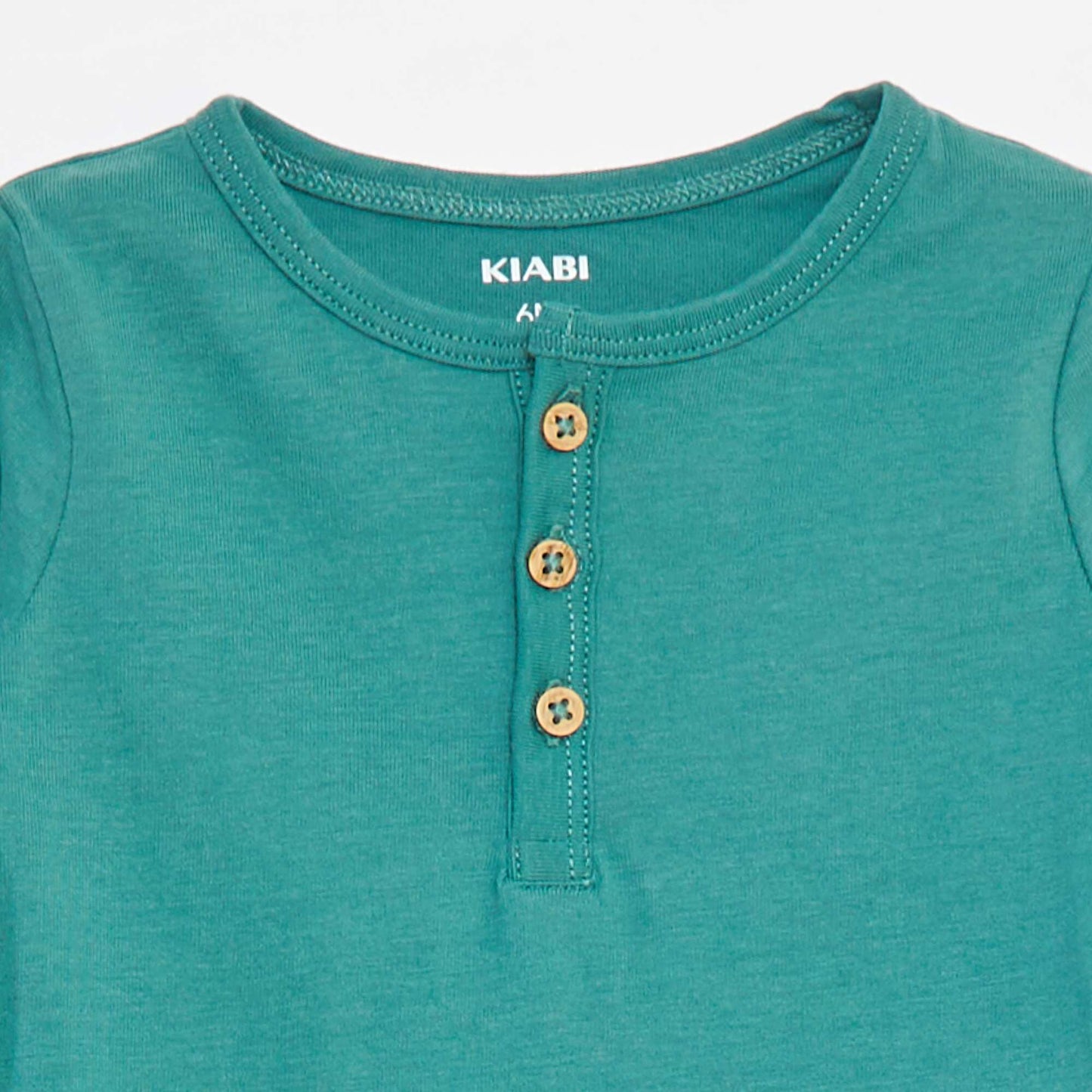 T-shirt à col tunisien VERT