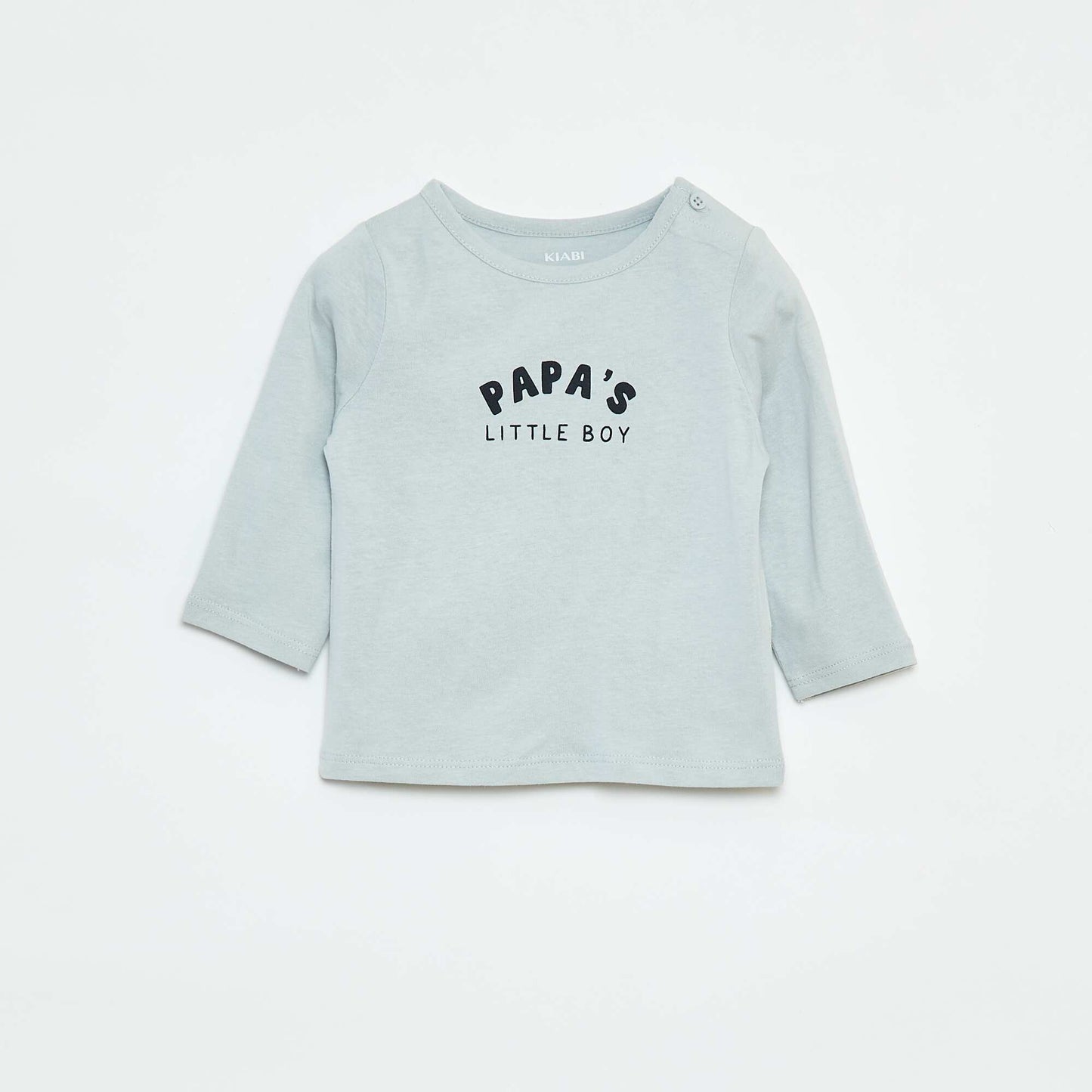 T-shirt imprimé à manches longues BLEU