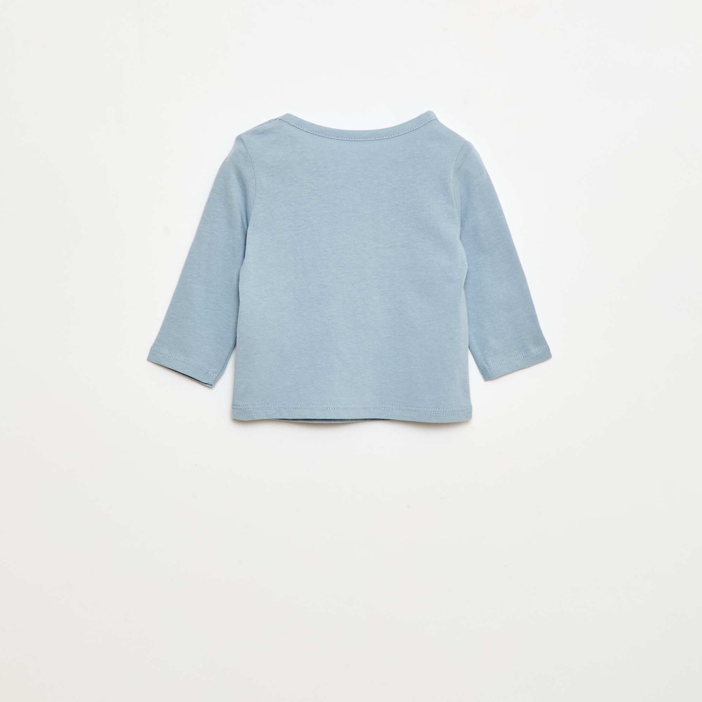 T-shirt imprimé à manches longues BLEU