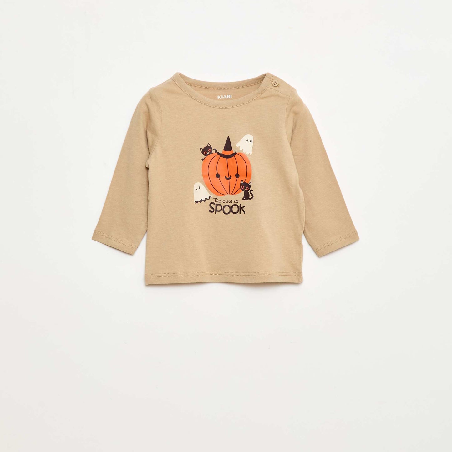 T-shirt à manches longues avec animation BEIGE