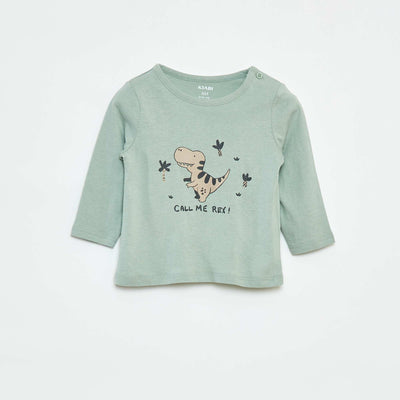 T-shirt à manches longues avec animation VERT
