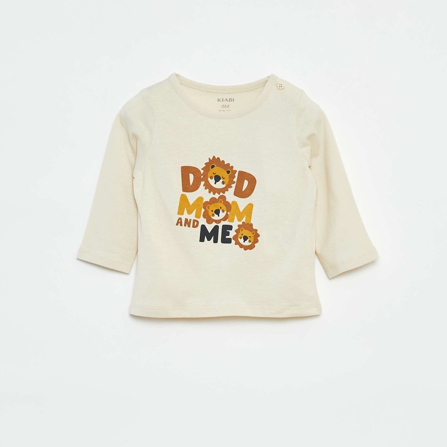 T-shirt à manches longues avec animation BEIGE