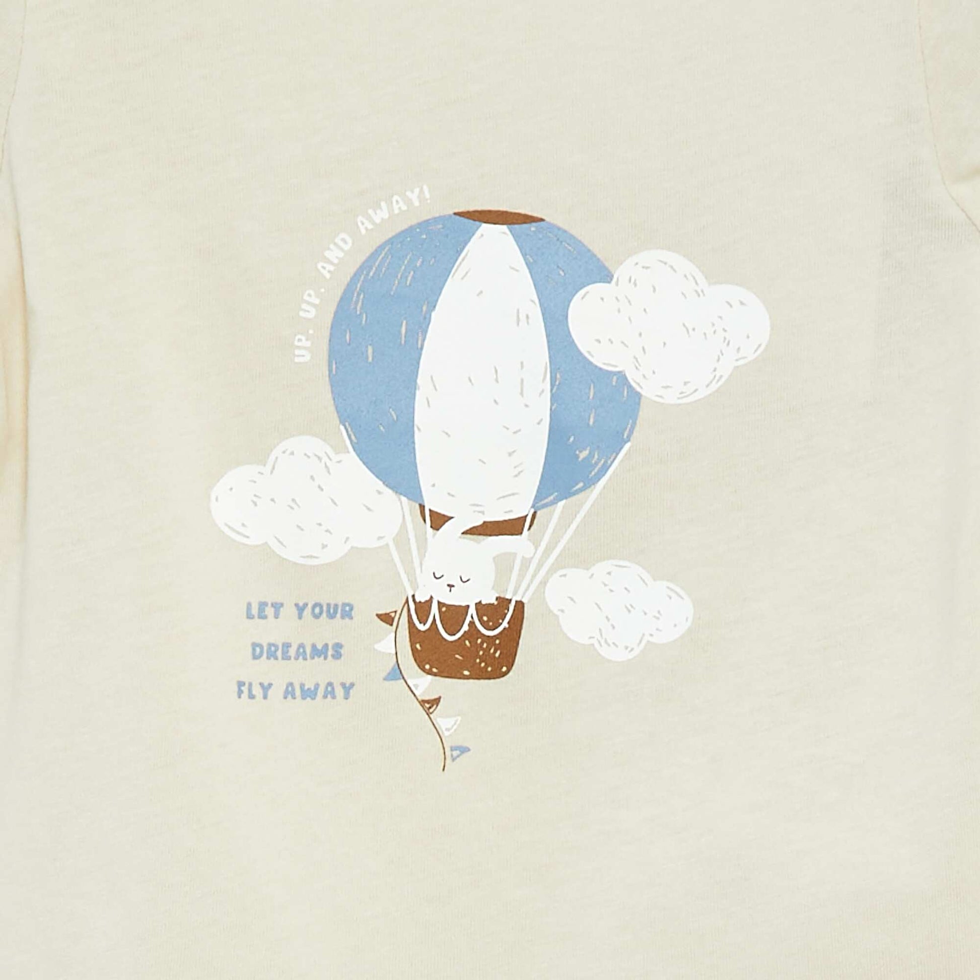 T-shirt à manches longues avec animation BEIGE