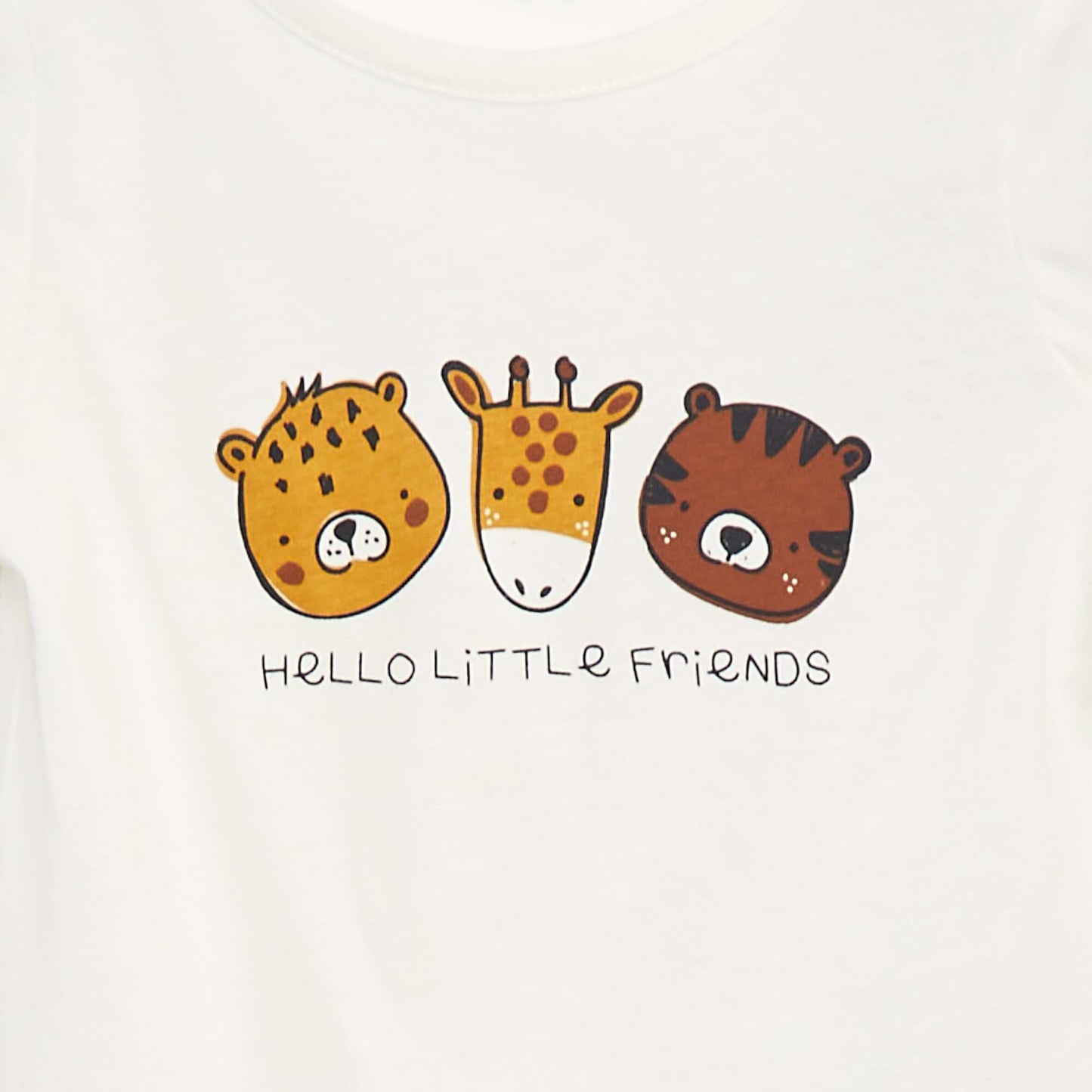 T-shirt à manches longues avec animation BLANC