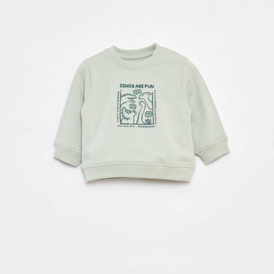 Sweat à manches longues avec print VERT