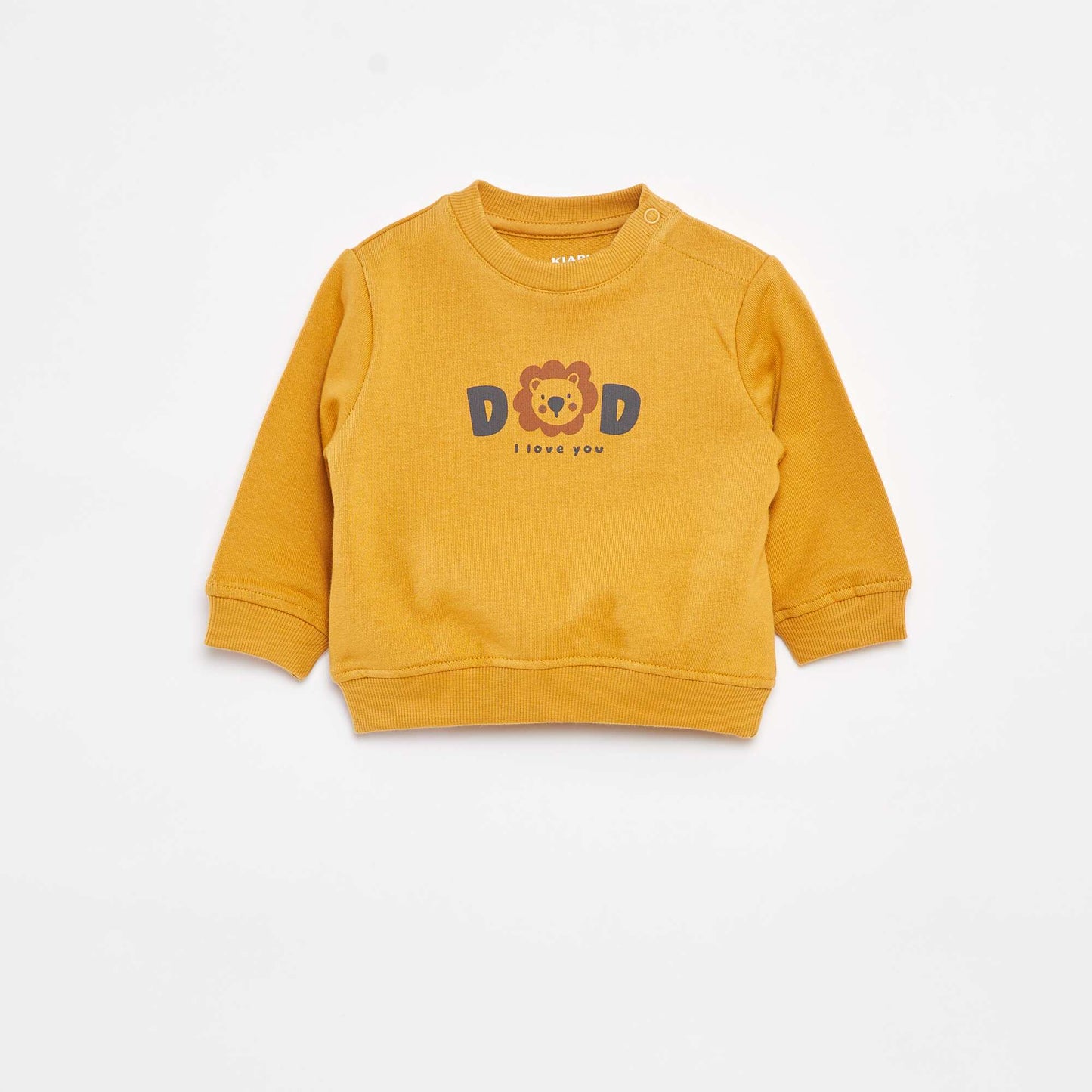 Sweat à manches longues avec print JAUNE