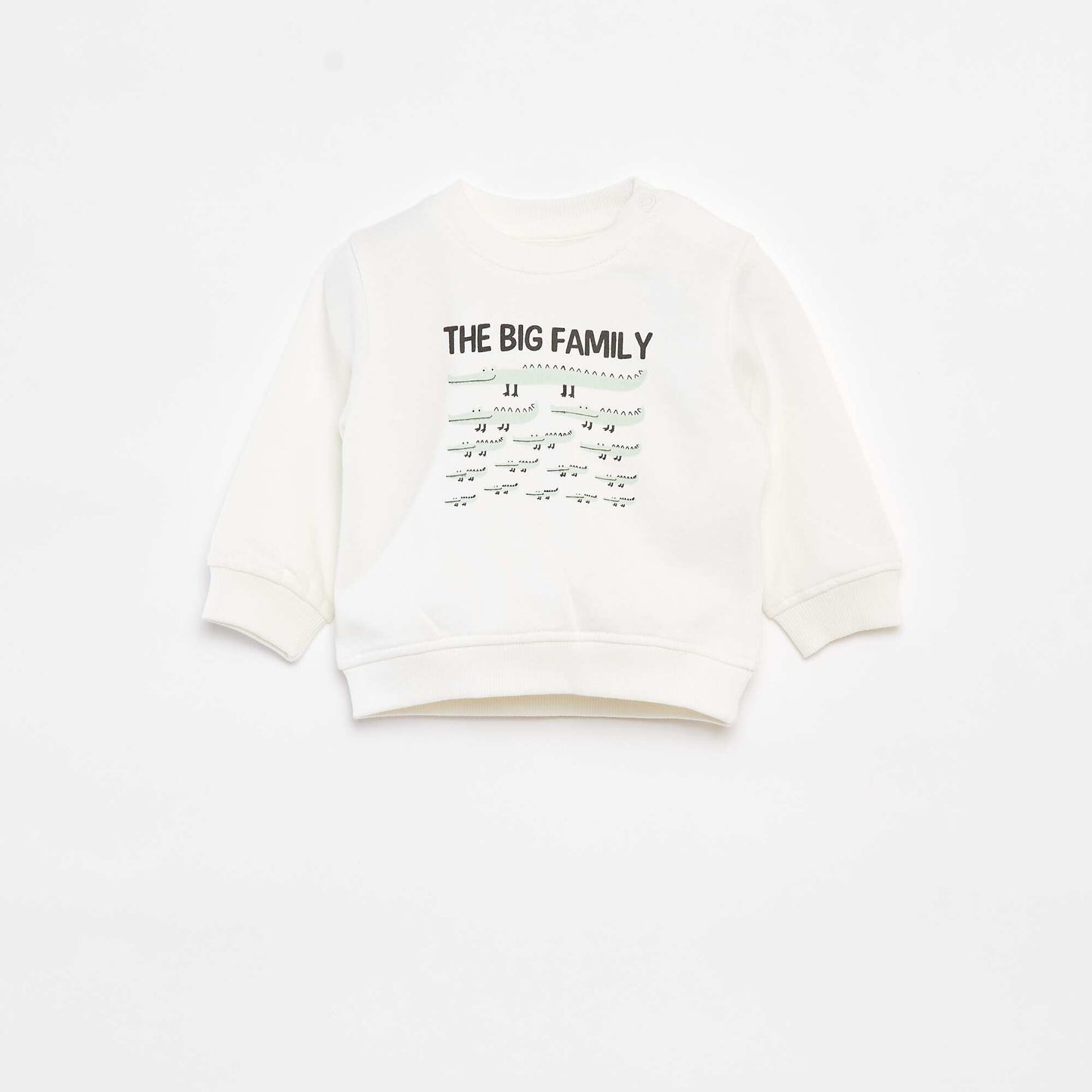 Sweat à manches longues avec print BLANC