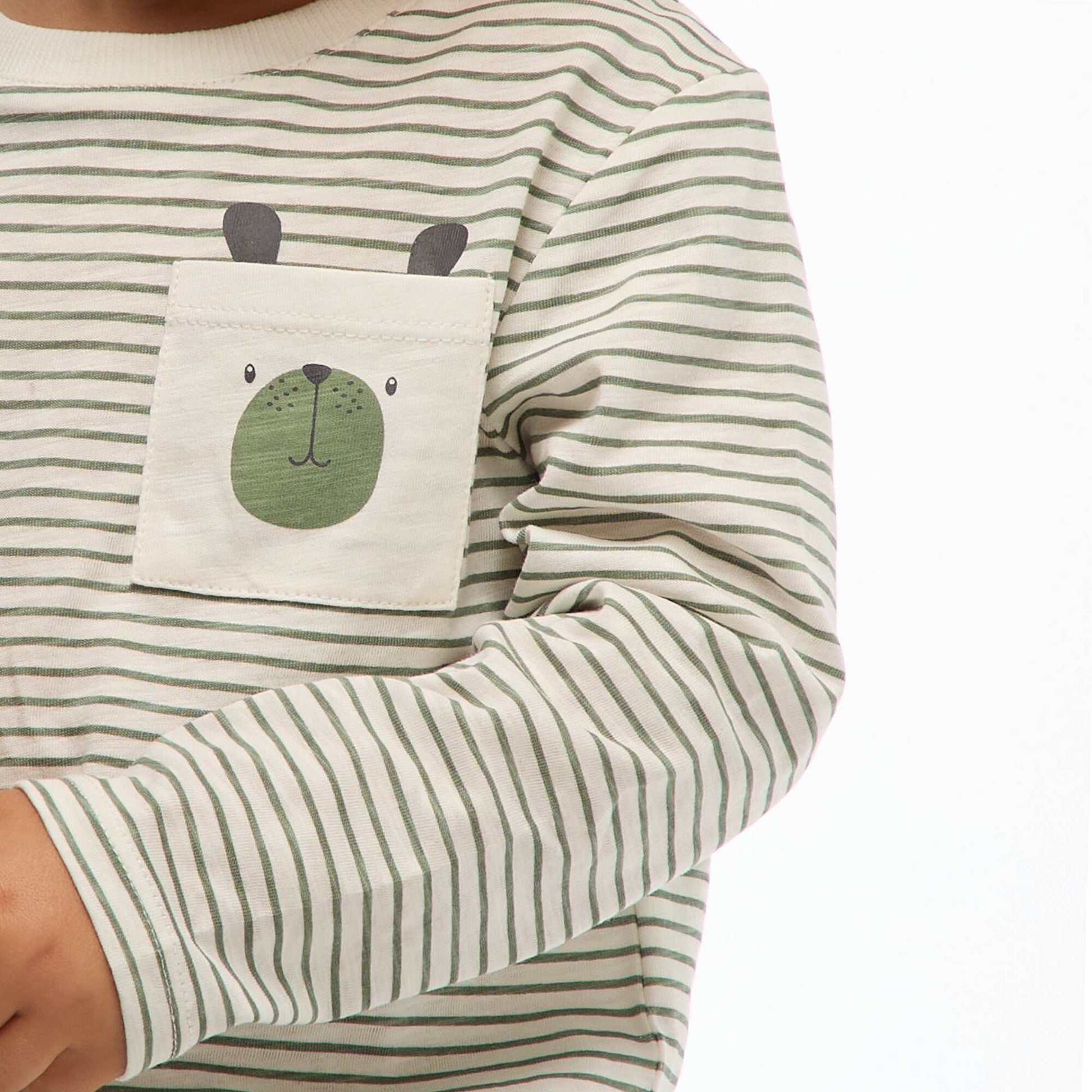T-shirt en jersey avec poche poitrine BLANC