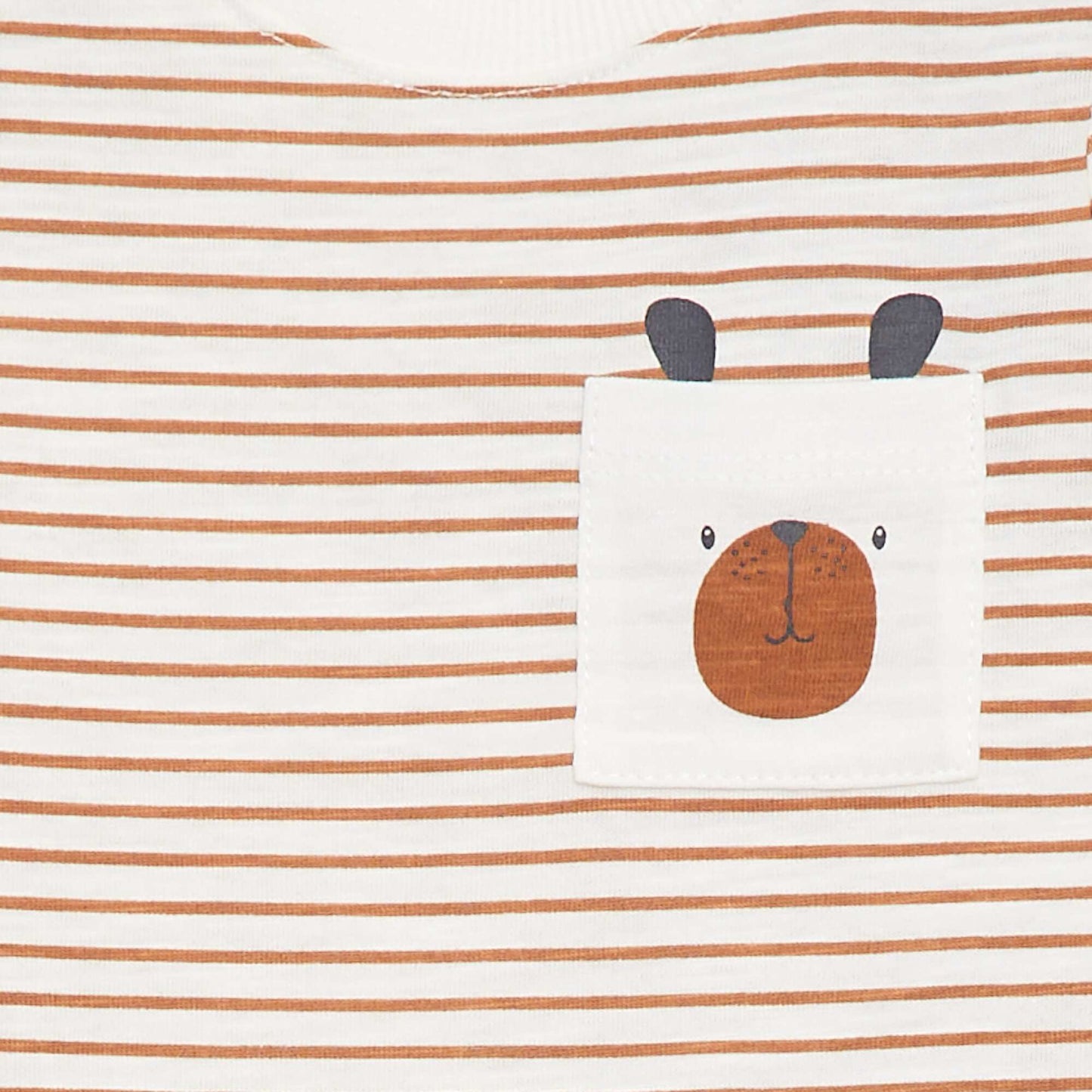 T-shirt en jersey avec poche poitrine MARRON