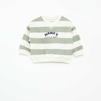 Sweat en molleton non gratté BLANC