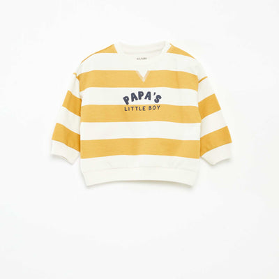 Sweat en molleton non gratté JAUNE