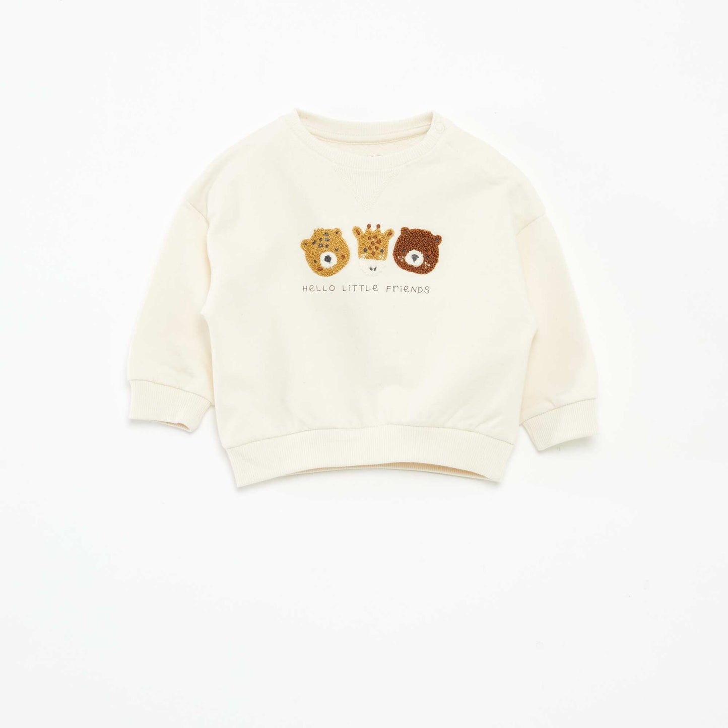 Sweat en molleton non gratté BLANC