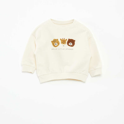 Sweat en molleton non gratté BLANC