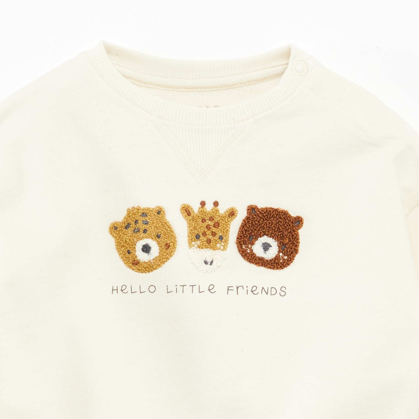 Sweat en molleton non gratté BLANC