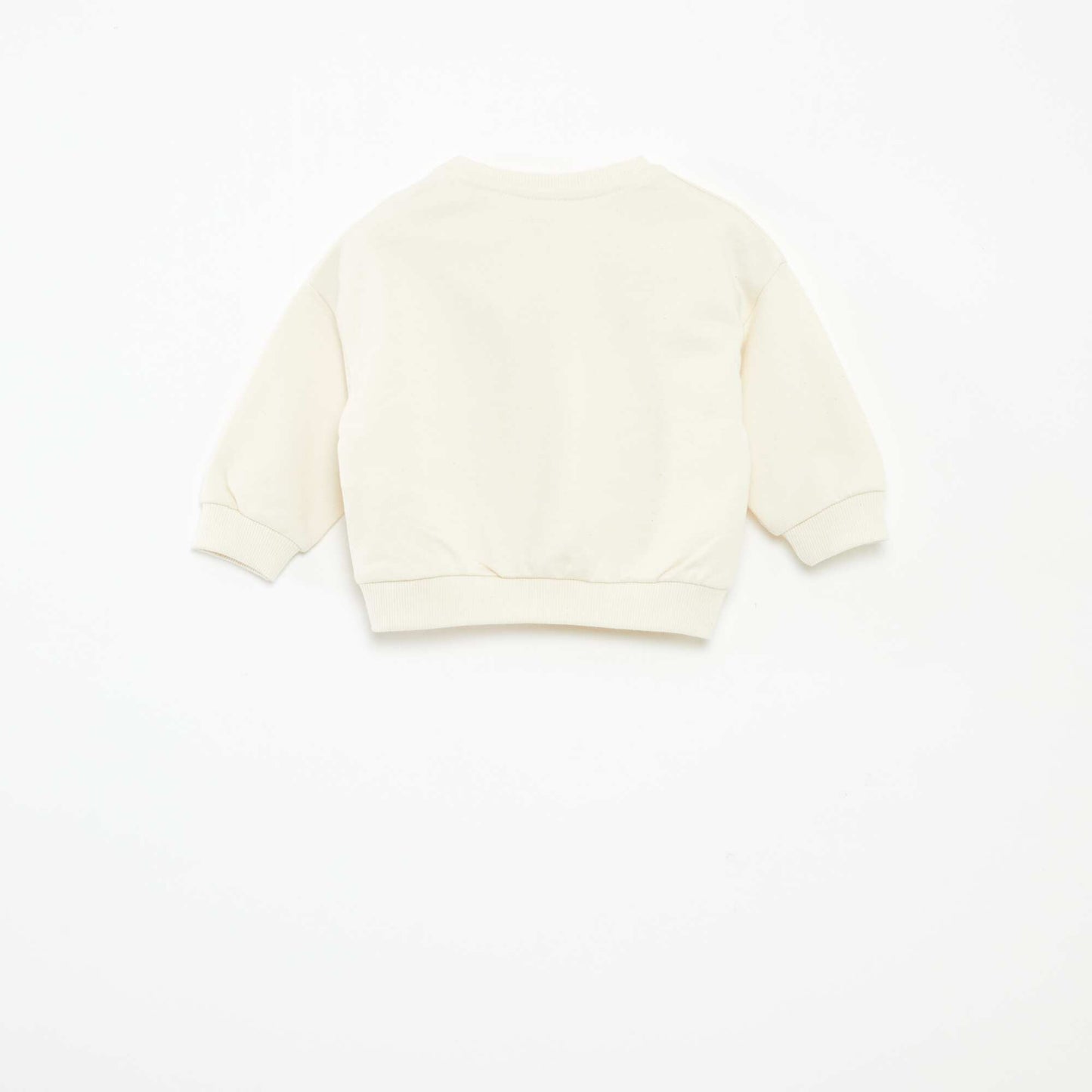 Sweat en molleton non gratté BLANC