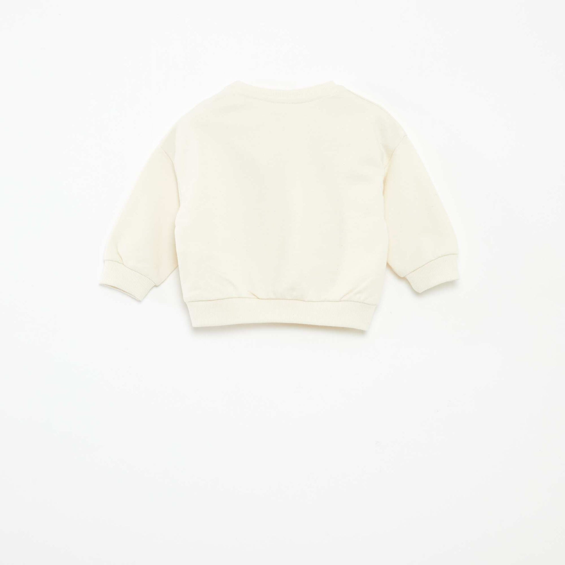 Sweat en molleton non gratté BLANC