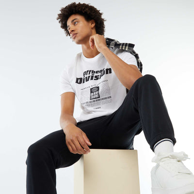 Tee-shirt imprimé à manches courtes BLANC