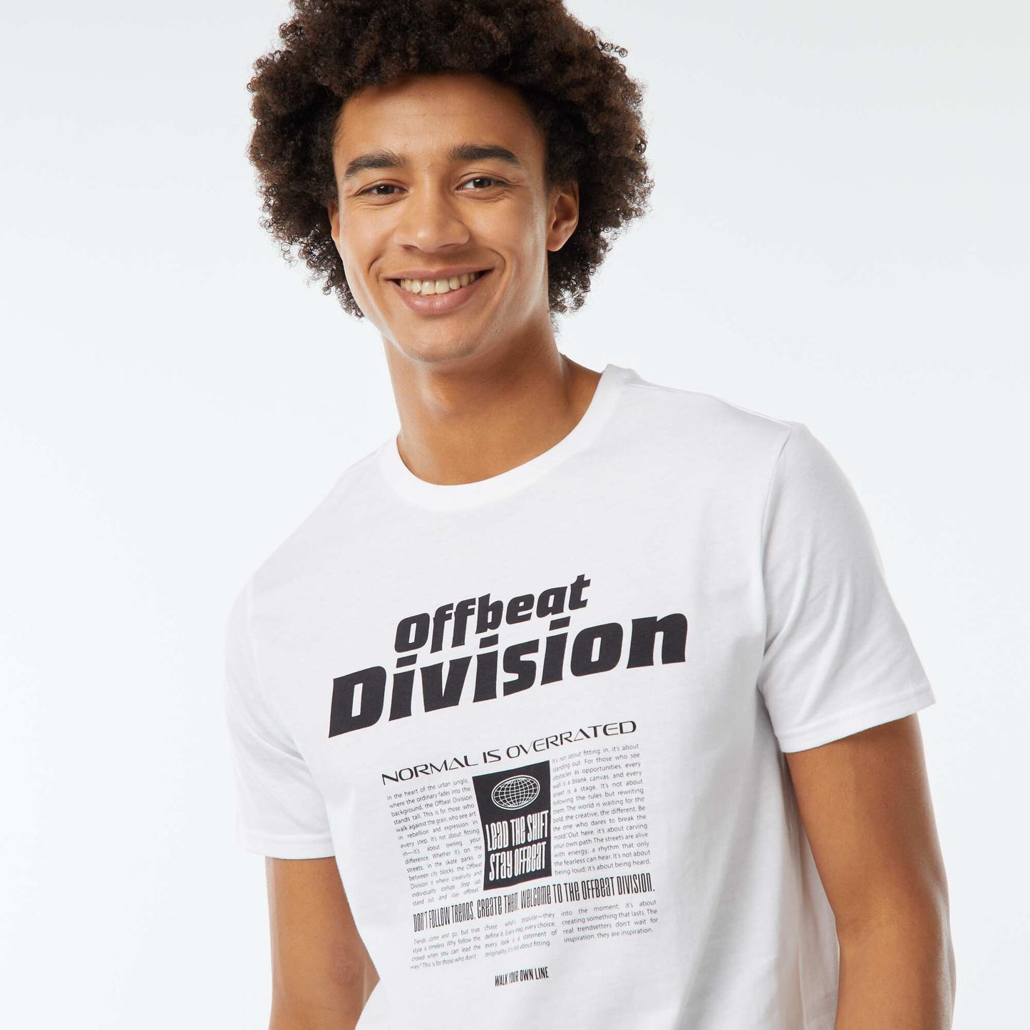 Tee-shirt imprimé à manches courtes BLANC