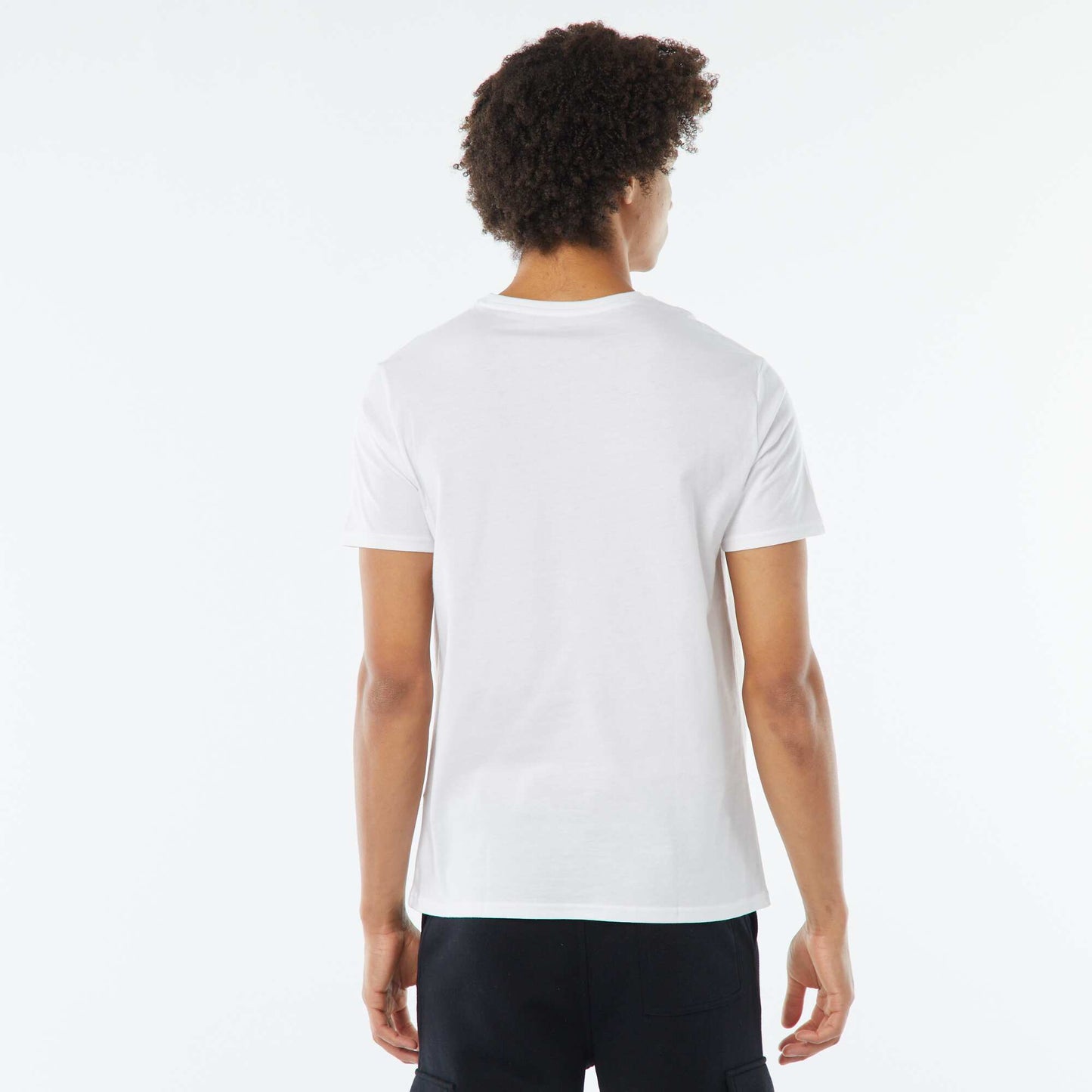 Tee-shirt imprimé à manches courtes BLANC