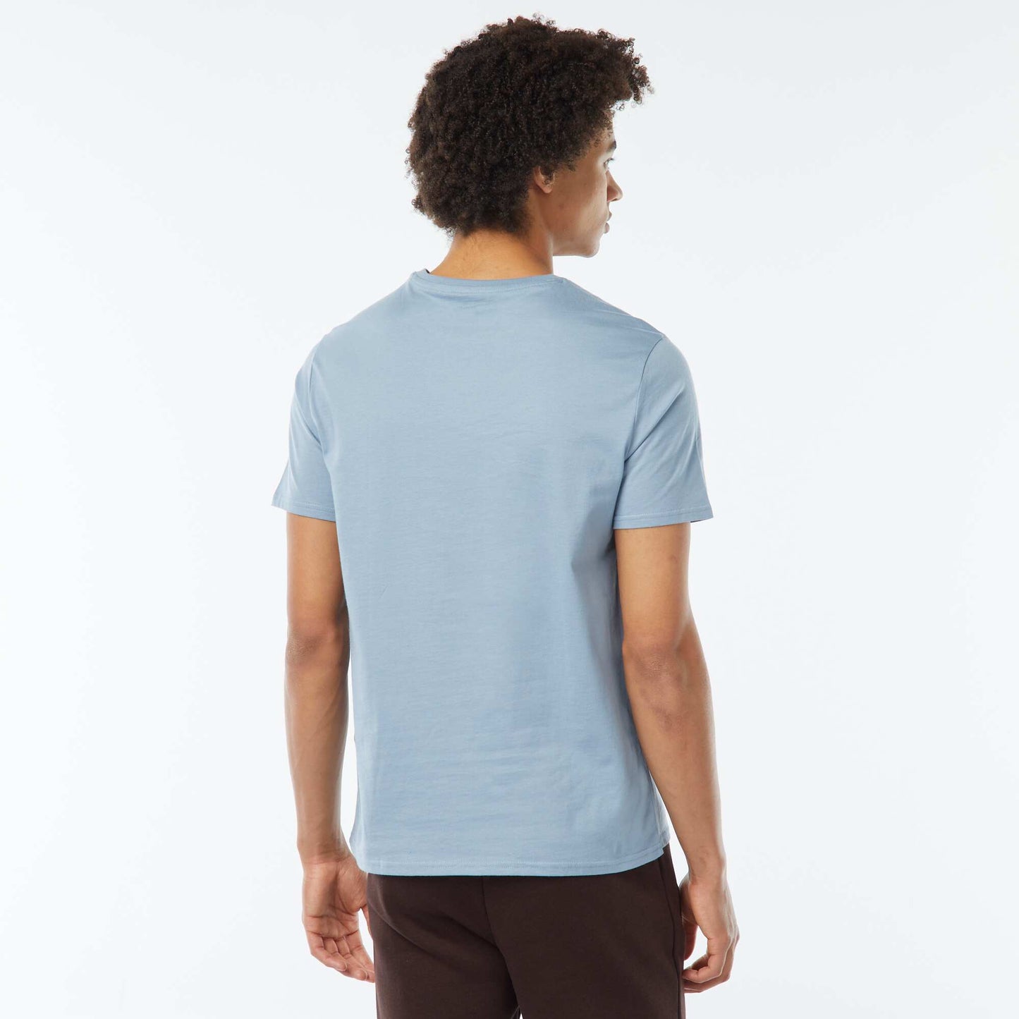Tee-shirt imprimé à manches courtes BLEU