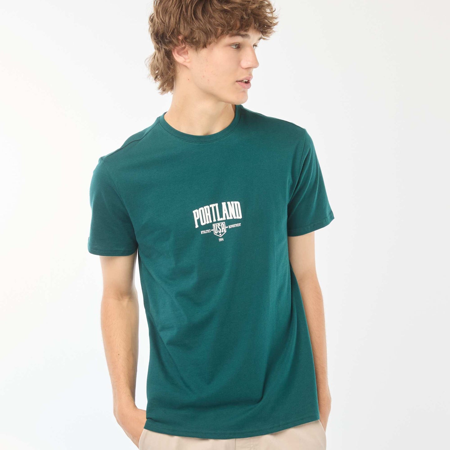 Tee-shirt imprimé à manches courtes VERT