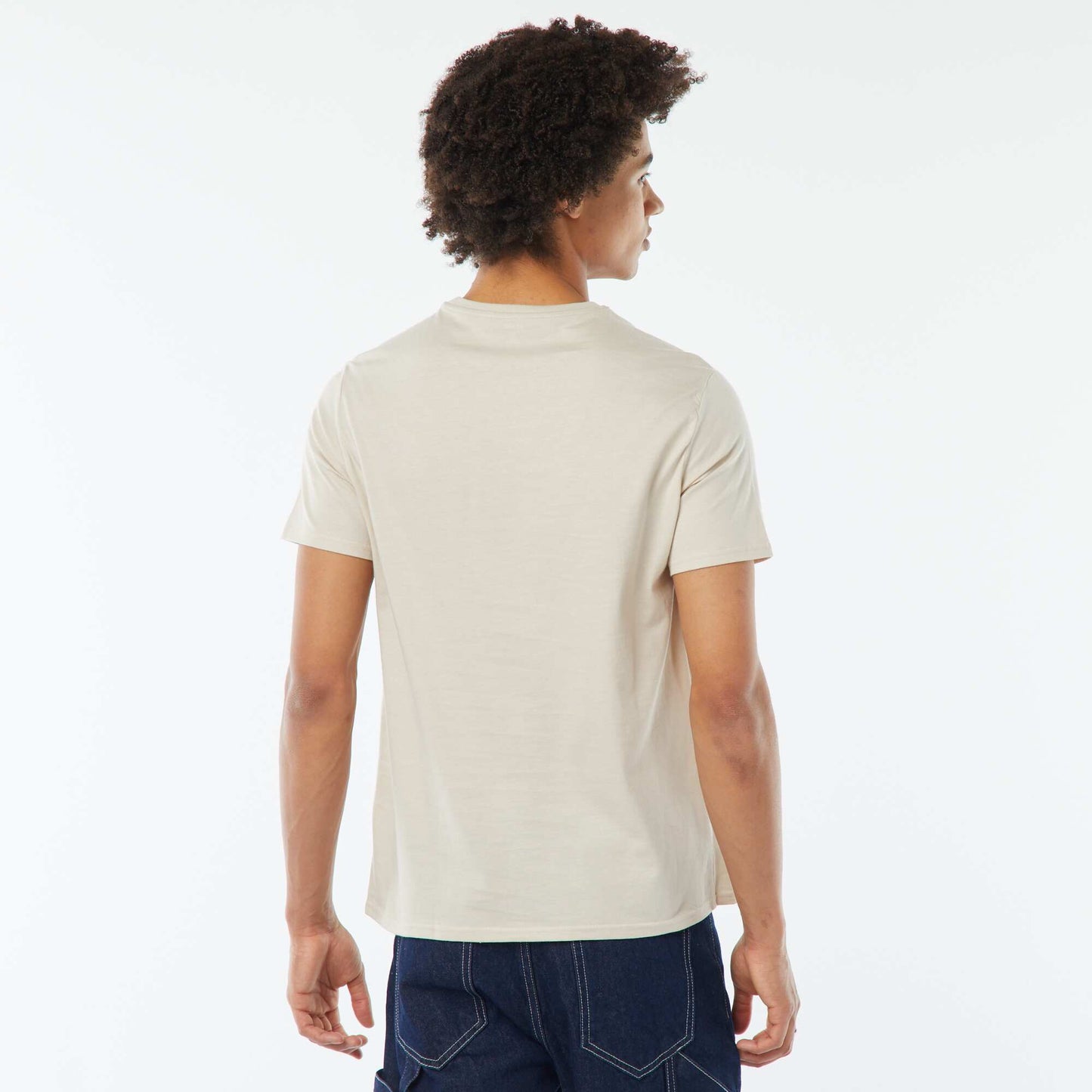 Tee-shirt imprimé à manches courtes BEIGE