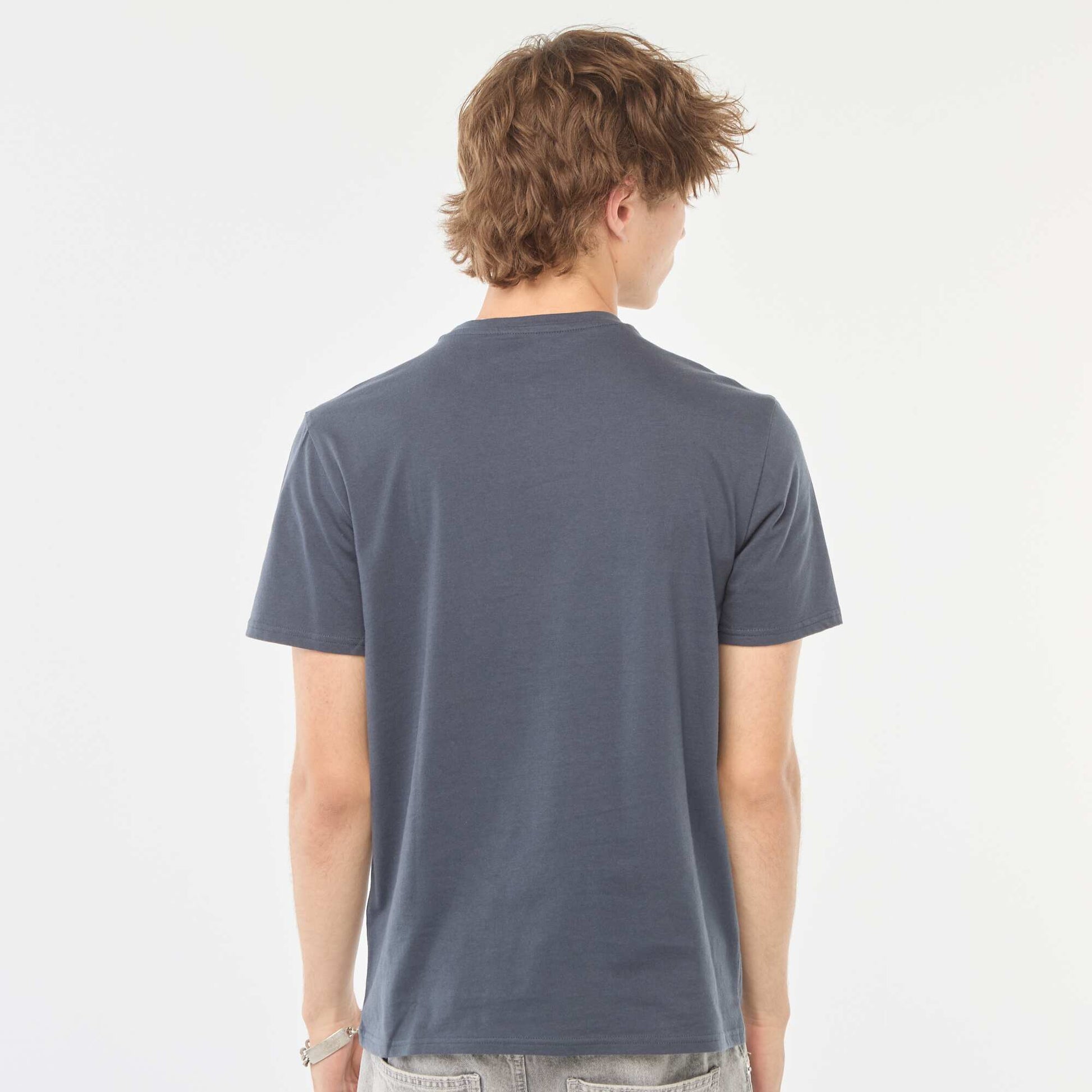 Tee-shirt imprimé à manches courtes BLEU