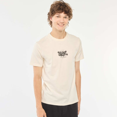 Tee-shirt imprimé à manches courtes BLANC