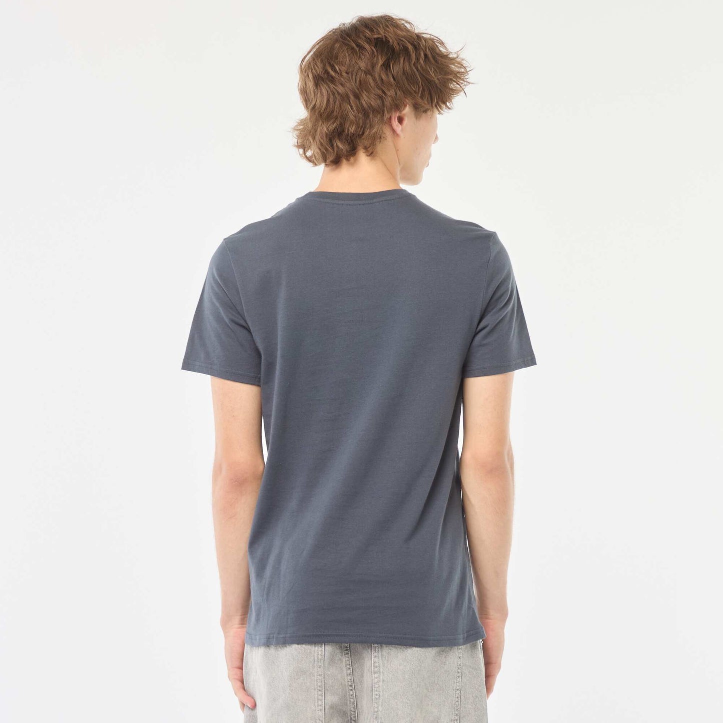 Tee-shirt imprimé à manches courtes BLEU