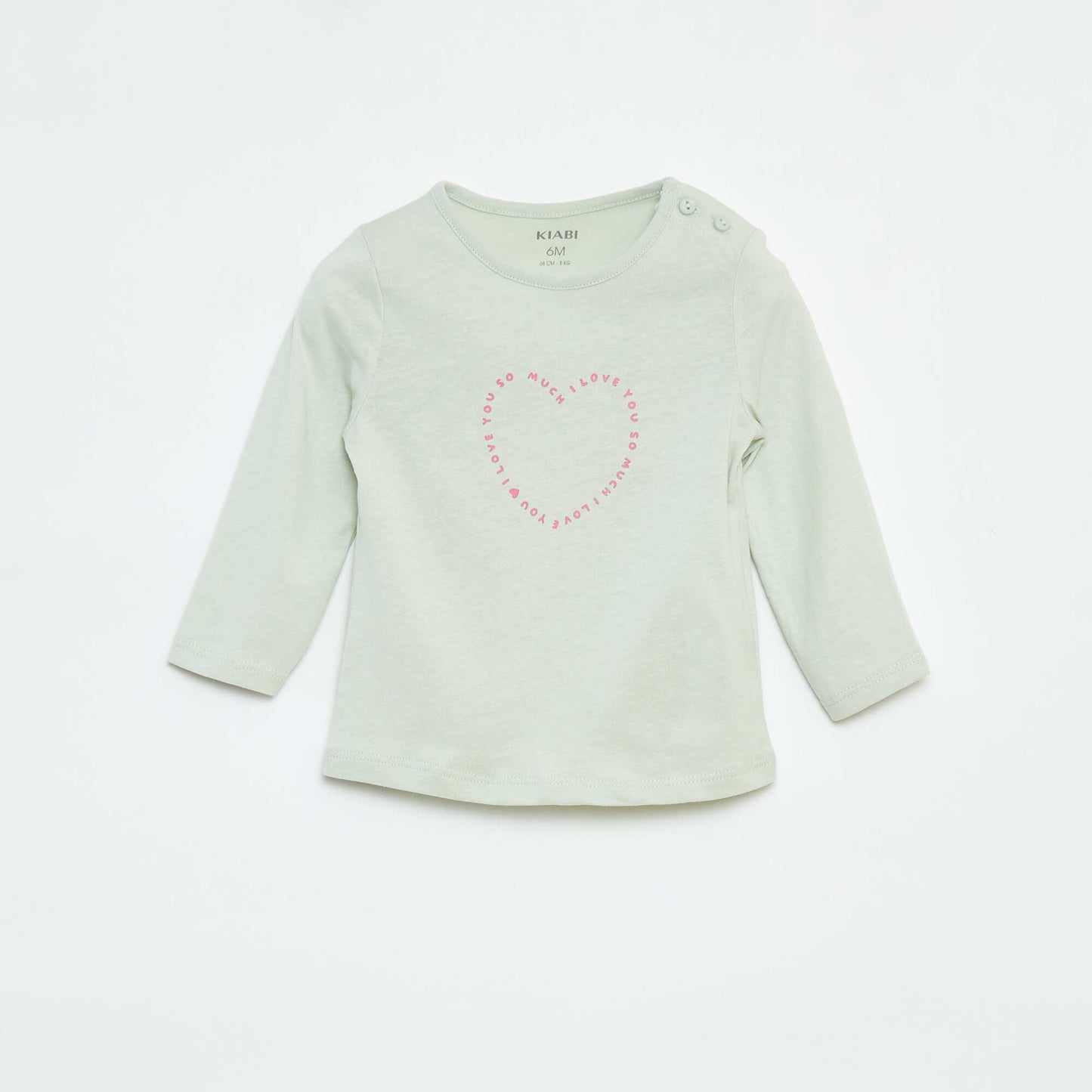 T-shirt à manches longues avec print BLEU