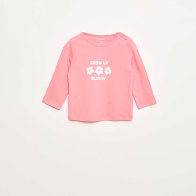 T-shirt à manches longues avec print ROSE