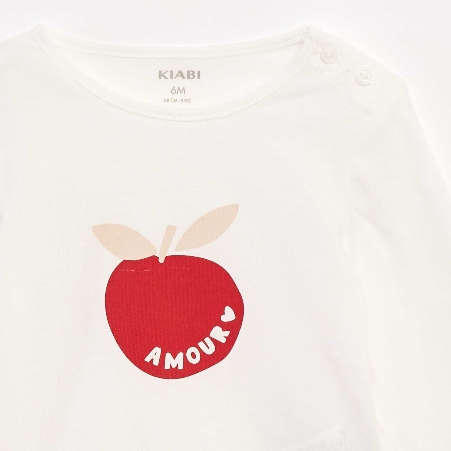 T-shirt manches longue impirmé BLANC