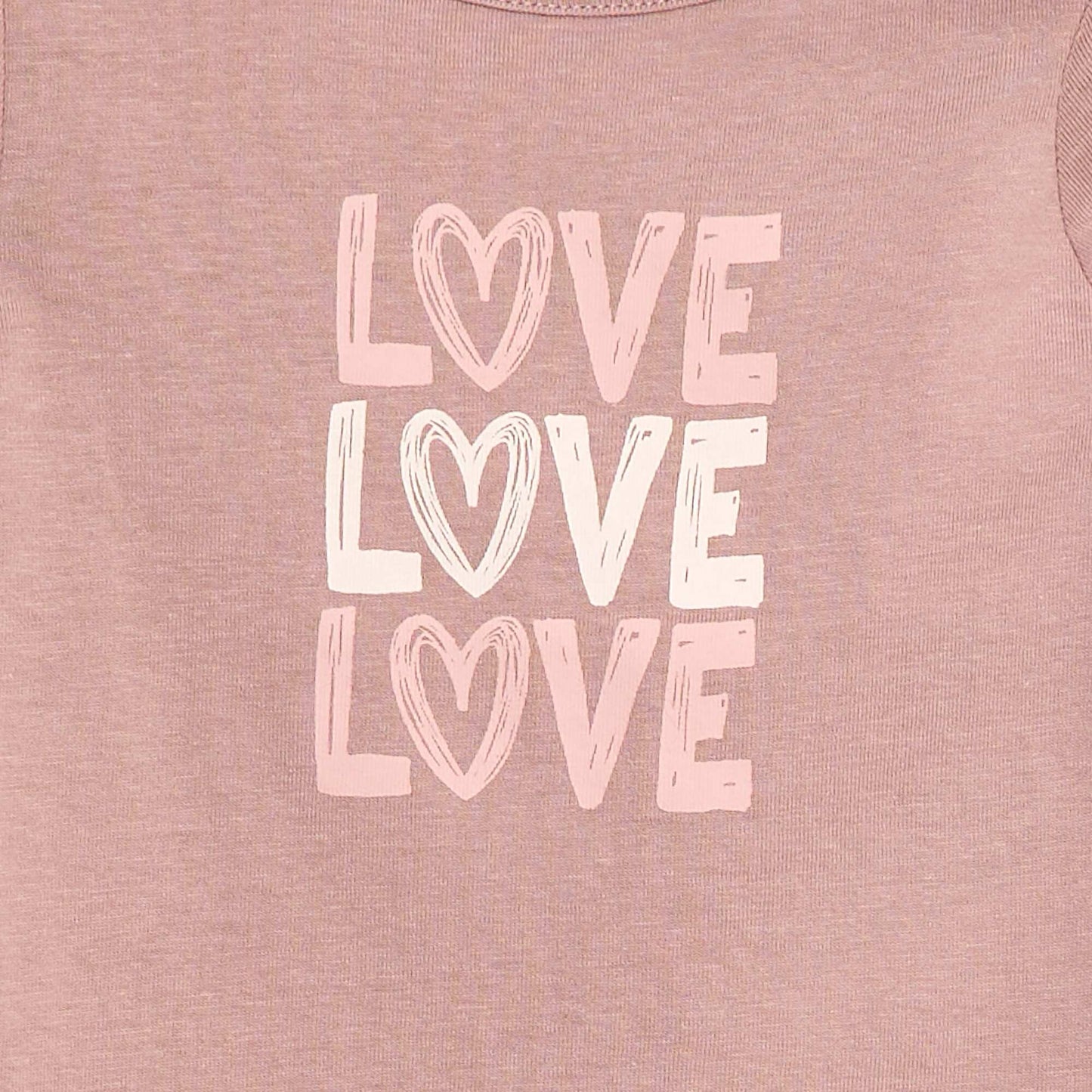 T-shirt manches longue impirmé ROSE