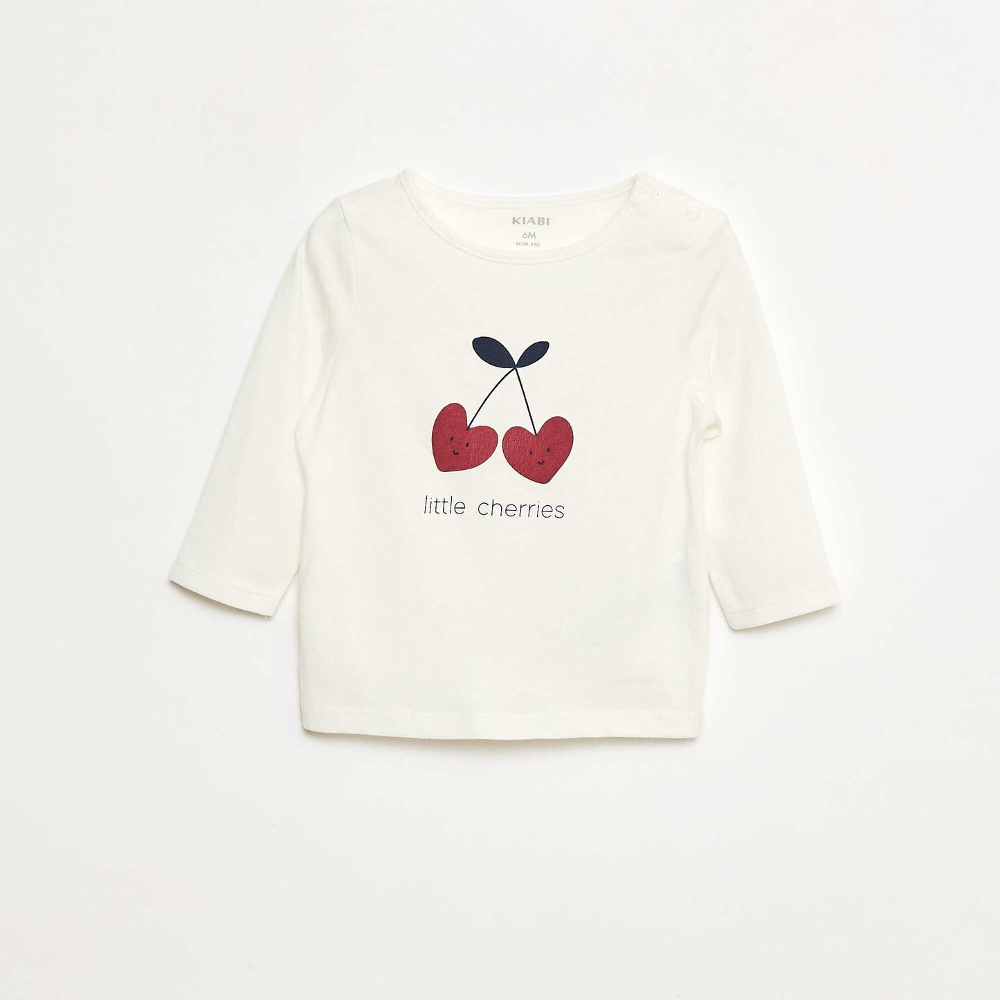 T-shirt manches longue impirmé BLANC
