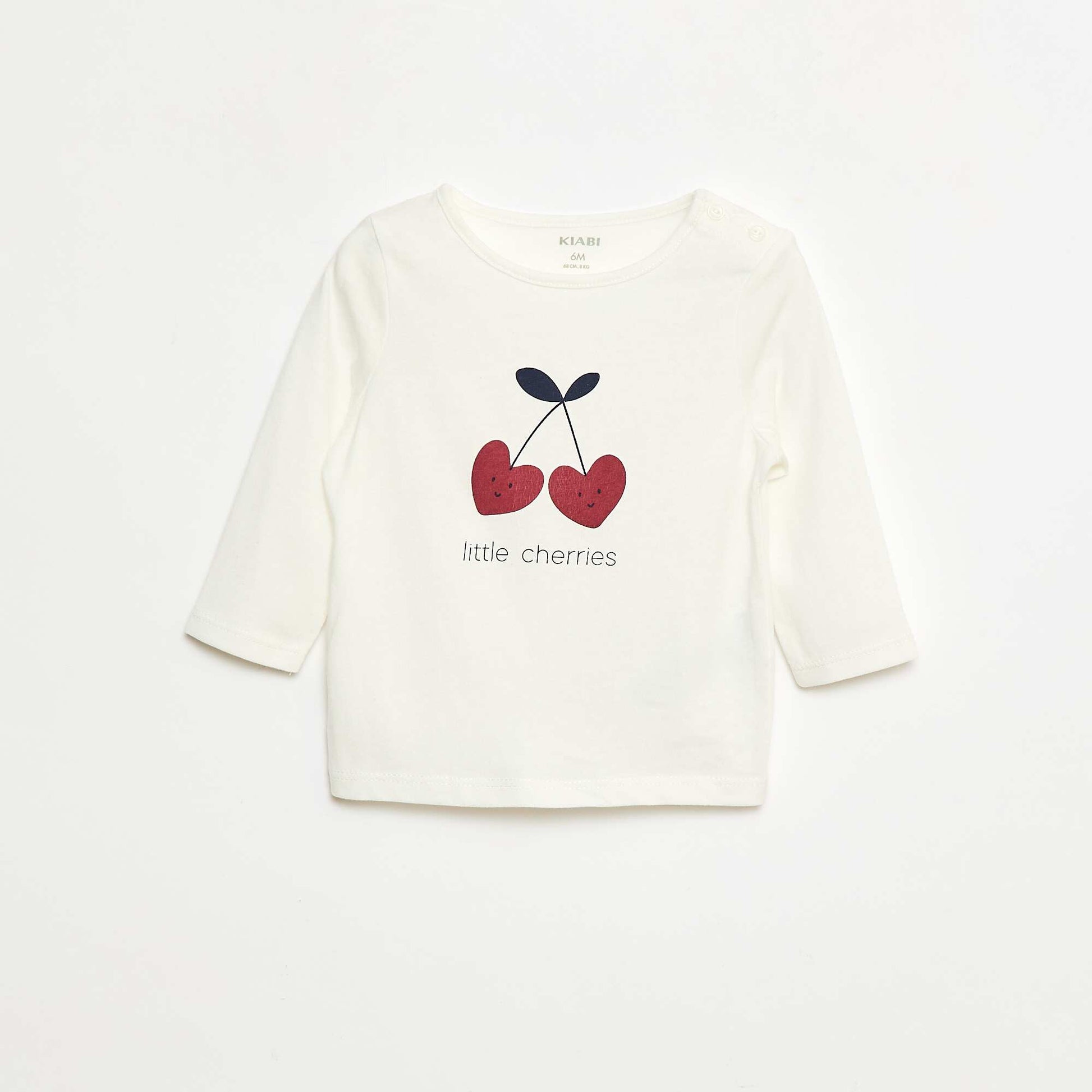 T-shirt manches longue impirmé BLANC