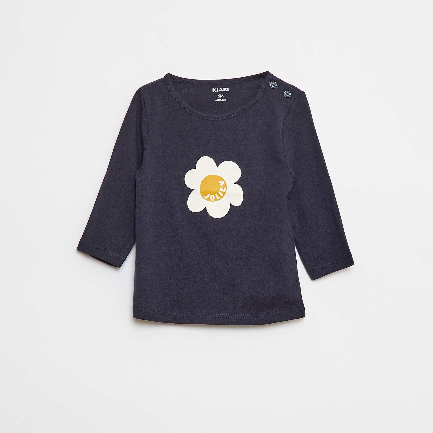 T-shirt manches longue impirmé BLEU