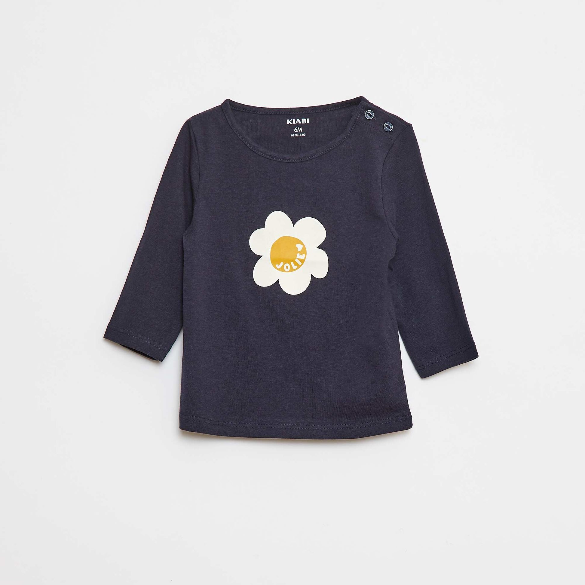 T-shirt manches longue impirmé BLEU