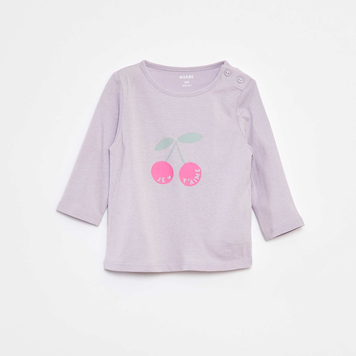 T-shirt manches longue impirmé VIOLET
