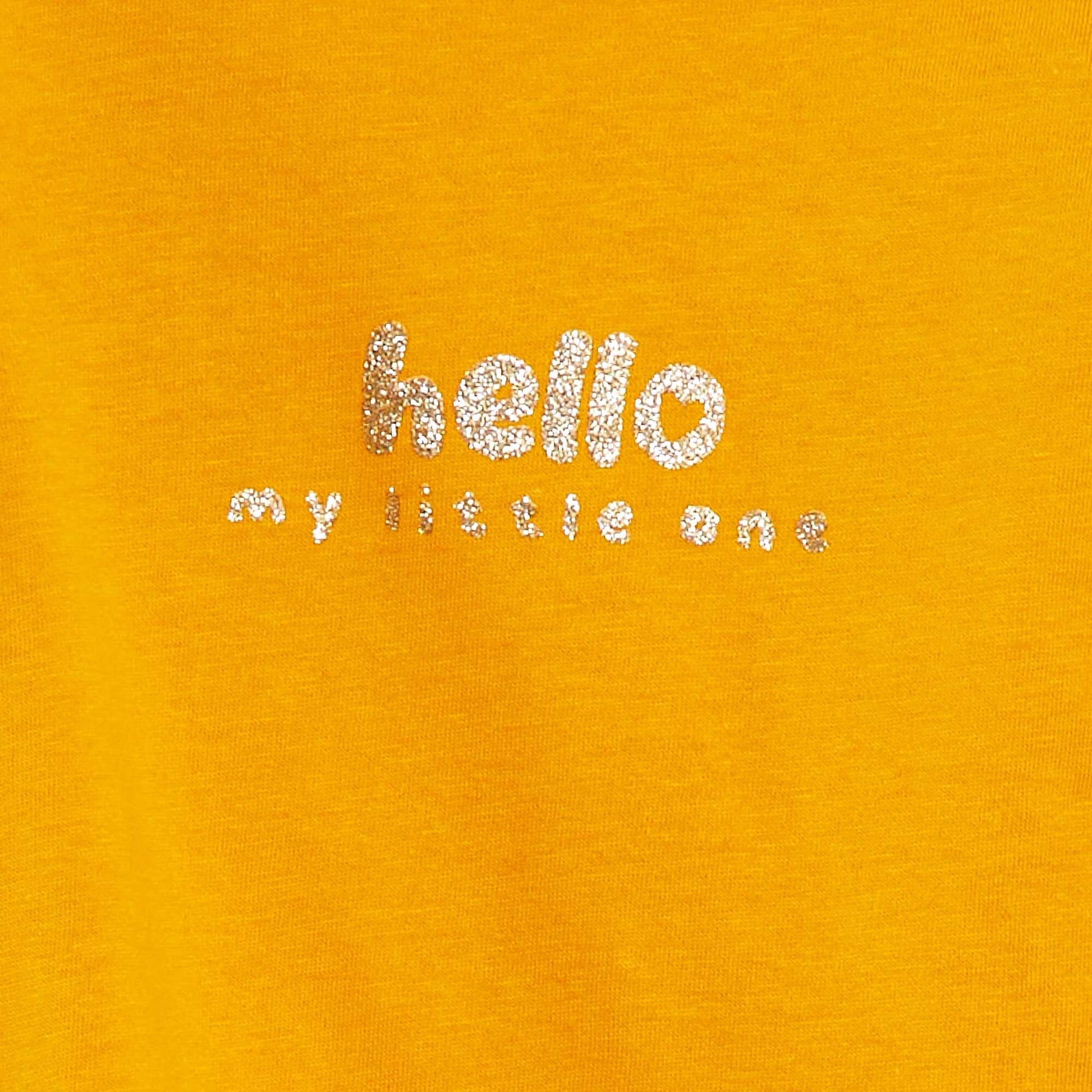 T-shirt manches longue impirmé JAUNE
