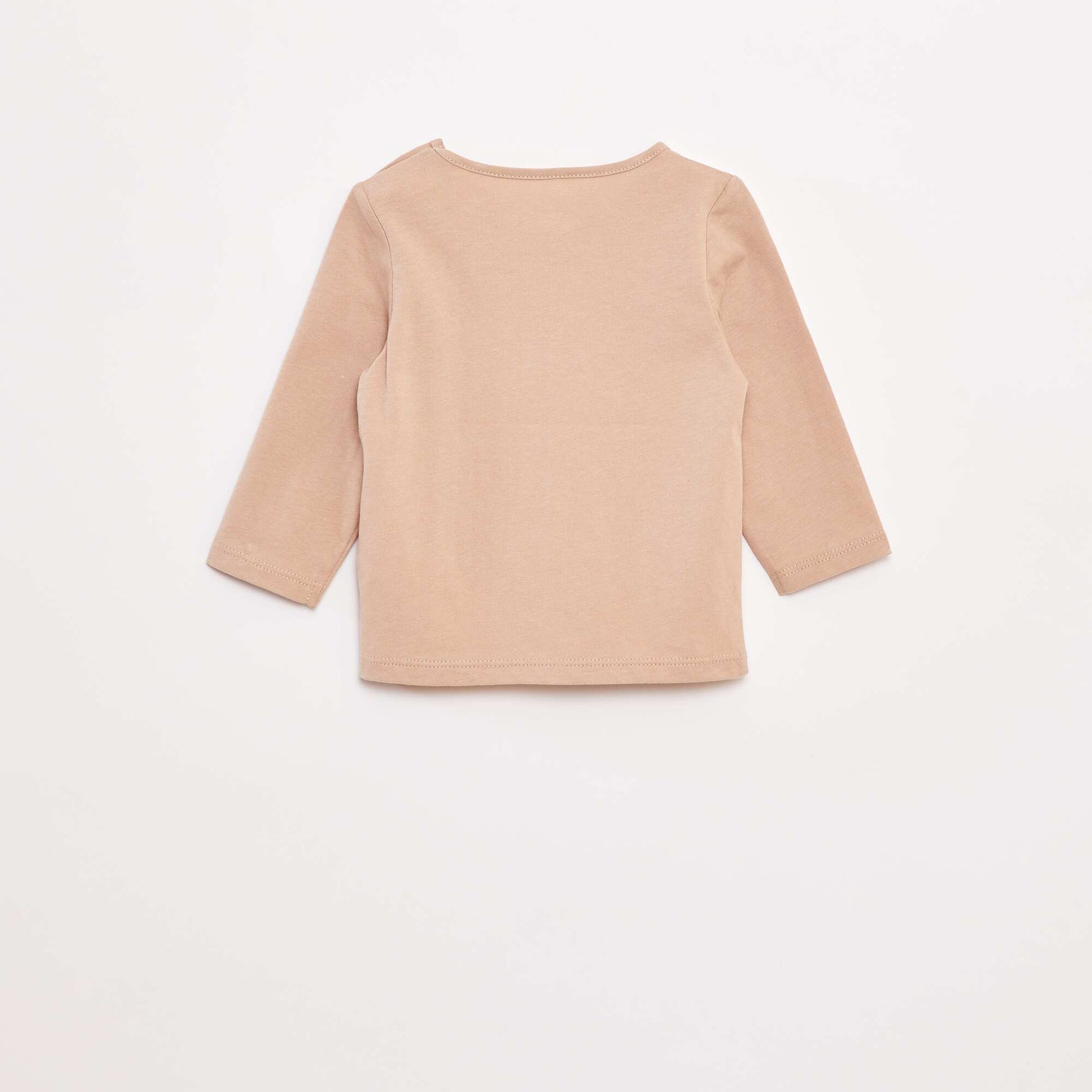 T-shirt manches longue impirmé BEIGE