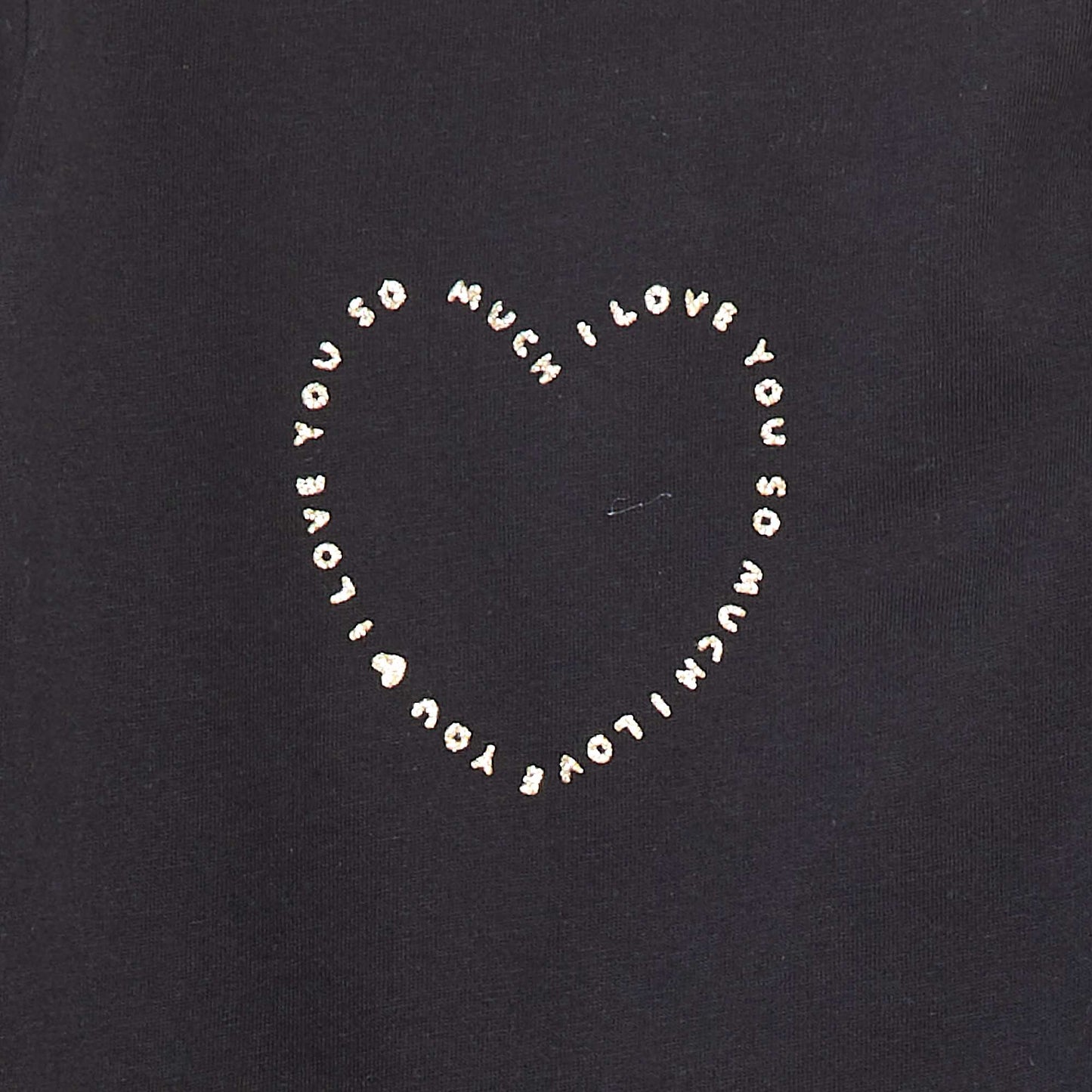 T-shirt manches longue impirmé NOIR