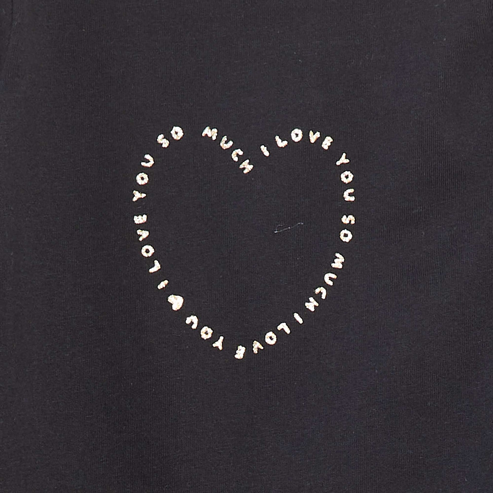 T-shirt manches longue impirmé NOIR