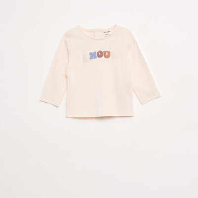 T-shirt manches longues avec animation devant ROSE