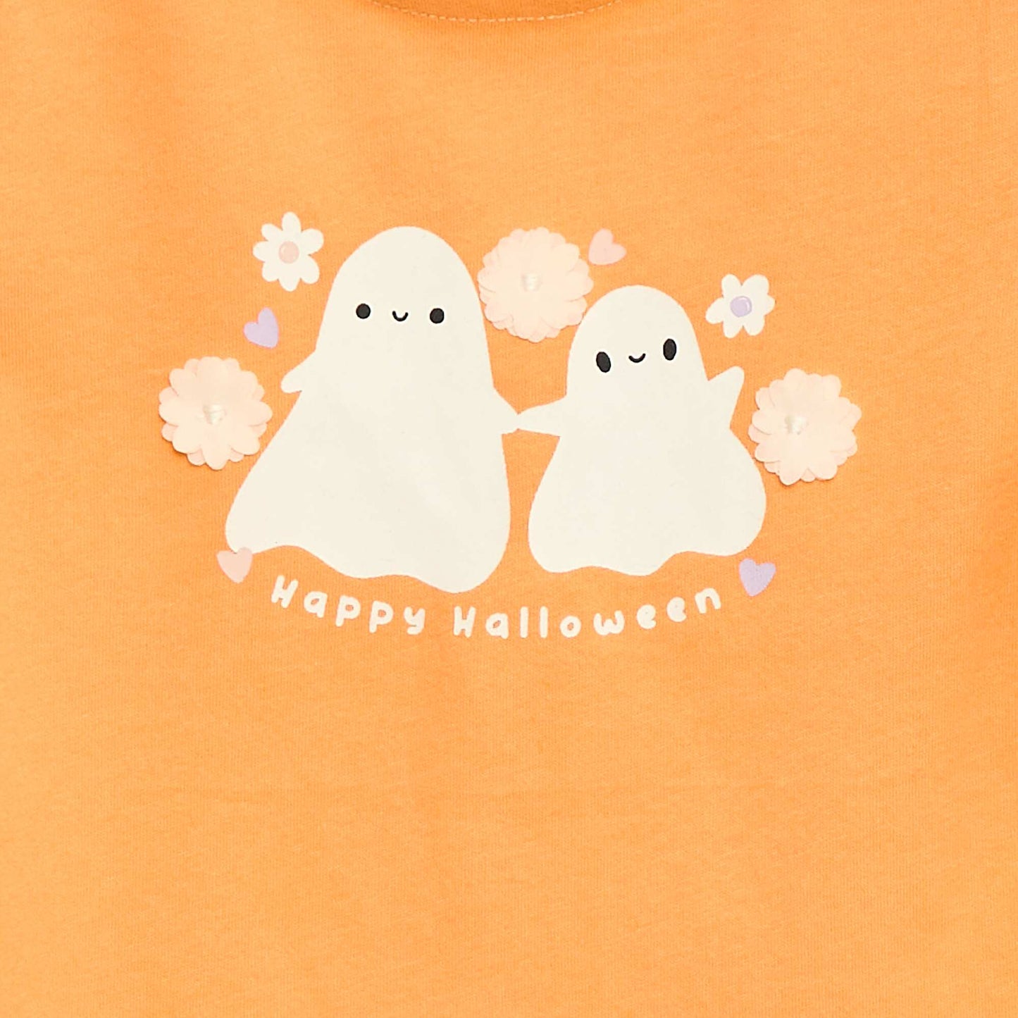 T-shirt manches longues avec animation devant ORANGE